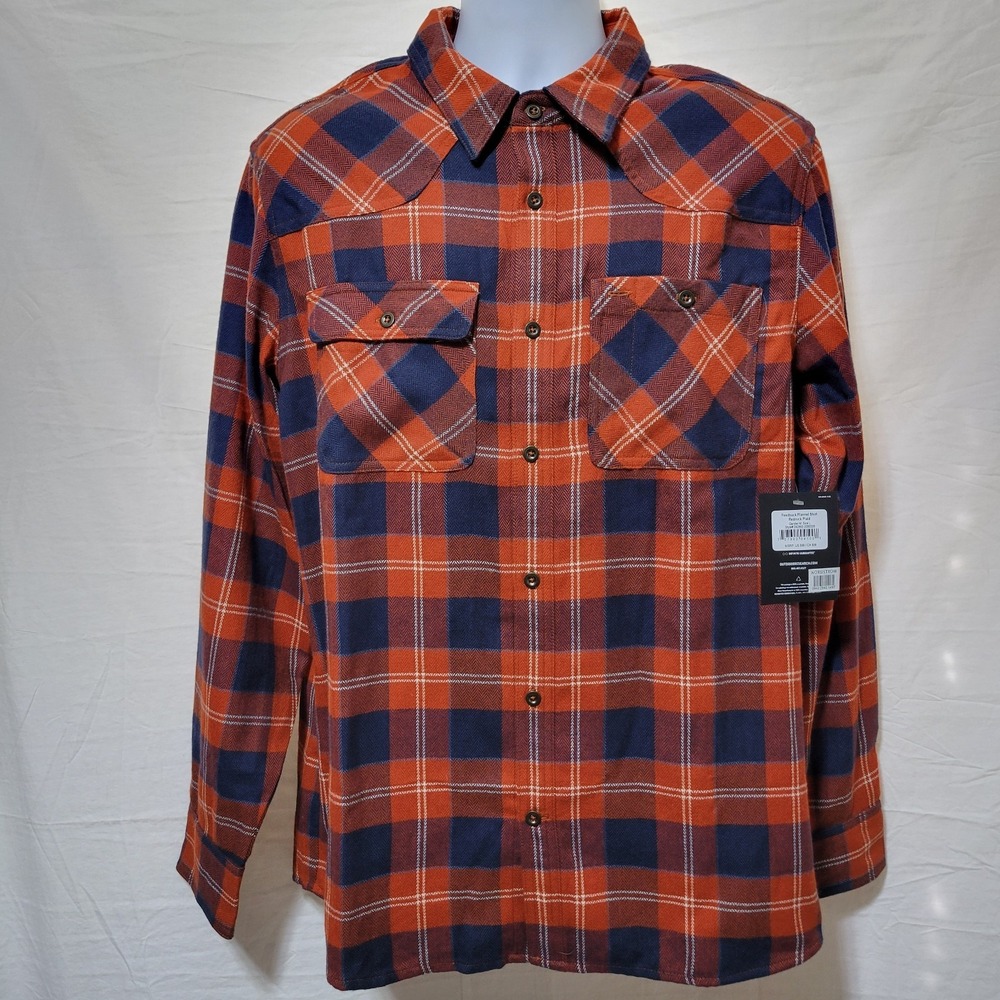 Outdoor Research Shirt Mens Large Redrock Plaid Feedback Flannel Outdoor Hiking